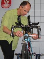 Craig Watson carefully fitted my Trek 1500 to me. 